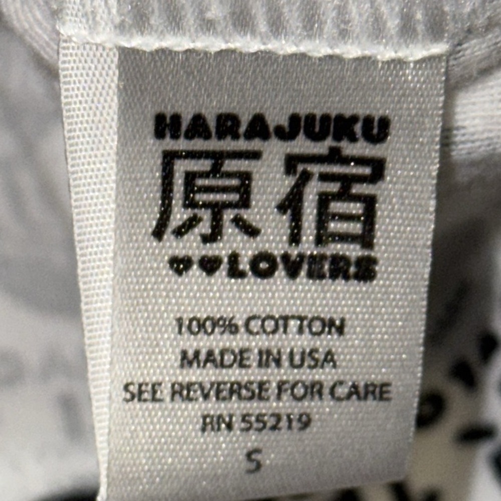 Harajuku Lovers by Gwen Stefani Ringer Tank Top Black & White Hearts S Small Y2K - Picture 11 of 15